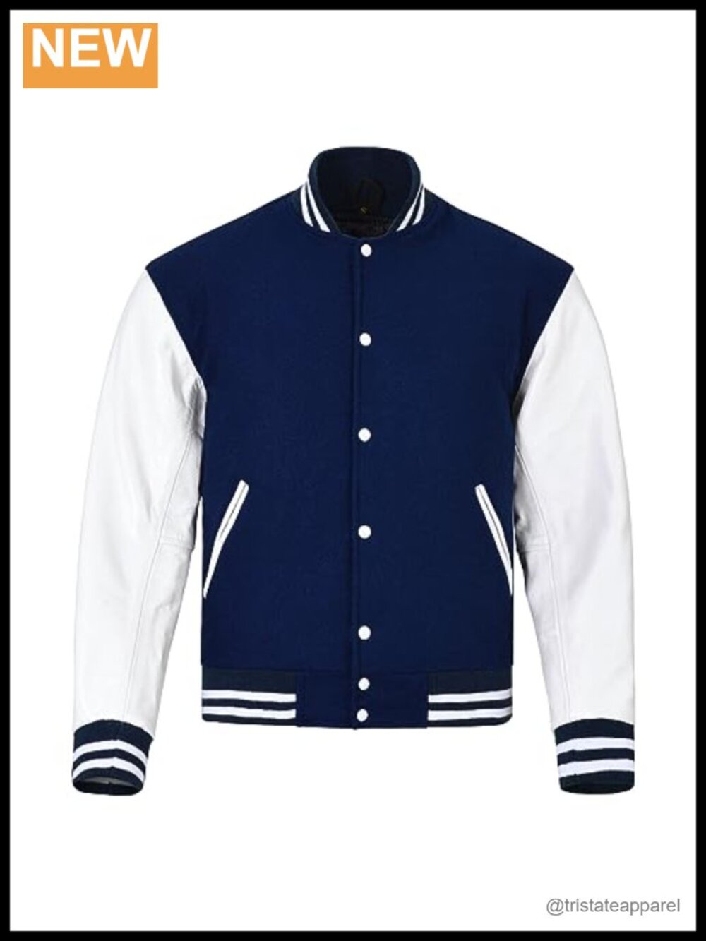 Wool & Leather Varsity Jacket Baseball Letterman Unisex